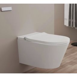 Kronenbach Tube toaleta myjąca wisząca bez kołnierza ze spłukiwaniem wirowym biała KB15104TU