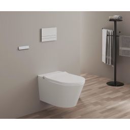 Kronenbach Tube toaleta myjąca wisząca bez kołnierza ze spłukiwaniem wirowym biała KB15104TU