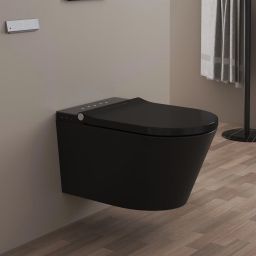 Kronenbach Tube toaleta myjąca wisząca bez kołnierza czarny mat KB15104TUSM