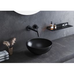 Kronenbach Tube umywalka 32,5x32,5 cm okrągła nablatowa czarna KB370200BK