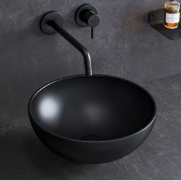 Kronenbach Tube umywalka 32,5x32,5 cm okrągła nablatowa czarna KB370200BK