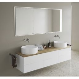 Kronenbach Tube umywalka 46x46 cm okrągła nablatowa biała KB759700TU