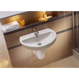 Koło Rekord umywalka 50x41 cm półokrągła biała K91150000