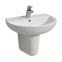 Koło Rekord umywalka 55x42 cm półokrągła biała K91155000