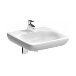 Geberit Selnova Comfort umywalka 55x55 cm kwadratowa ścienna dla niepełnosprawnych biała 500.187.01.7