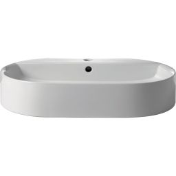 Kerasan umywalka 65x40 cm nablatowa owalna biały 028501