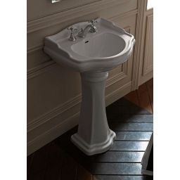 Kerasan Retro umywalka 55x46,5 cm półokrągła ścienna biała 104501