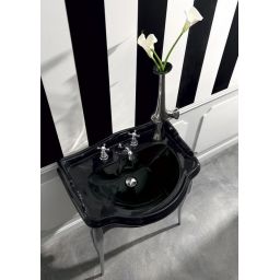 Kerasan Retro umywalka 73x54 cm czarna 104704