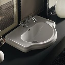 Kerasan Retro umywalka 62x46 cm wpuszczana biała 103001