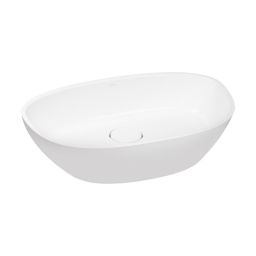 Ksuro 01 umywalka 60x36 cm nablatowa owalna biała 20001000