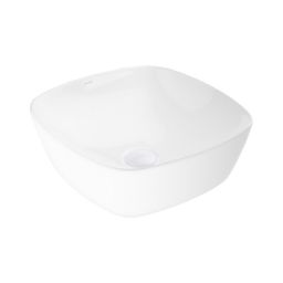 Ksuro 103 umywalka 40x40 cm nablatowa kwadratowa z powłoką Intelligent Coat biała 20807000