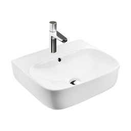 Ksuro 107 umywalka 50x44,5 cm nablatowa prostokątna z powłoką Intelligent Coat biała 21802000