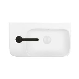 Ksuro 107 umywalka 45x26 cm nablatowa prostokątna lewa biała 21003000