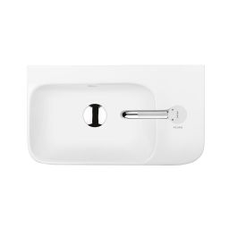 Ksuro 107 umywalka 45x26 cm nablatowa prostokątna prawa biała 21004000