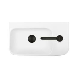 Ksuro 107 umywalka 45x26 cm nablatowa prostokątna prawa biała 21004000