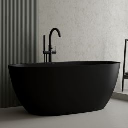 Ksuro 02 wanna wolnostojąca 160x74 cm owalna czarny mat 32003030