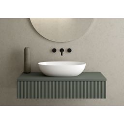 Ksuro 02 umywalka 60x36 cm nablatowa owalna biała 20003000