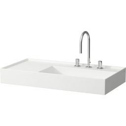 Laufen Kartell umywalka 90x46 cm ścienna prostokątna lewa biała H8103390001111