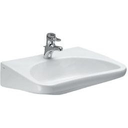 Laufen Pro Liberty umywalka 66x55 cm owalna ścienna dla niepełnosprawnych biała H8106030000001