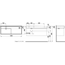 Laufen Kartell umywalka 120x46 cm prostokątna Clean Coat biała H8133324001121