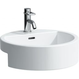 Laufen Living City umywalka 46 cm półblatowa okrągła biała H8134310001041