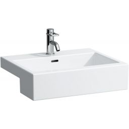 Laufen Living City umywalka 55x46 cm półblatowa prostokątna biała H8134320001041