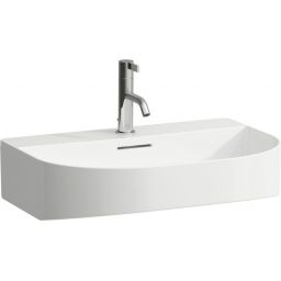 Laufen Sonar umywalka 3-otworowa 60x42 cm półokrągła ścienna-meblowa biała H8163420001081
