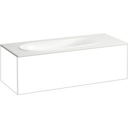 Laufen Il Bagno Alessi umywalka 120x50 cm prostokątna meblowa biała H8179794001041
