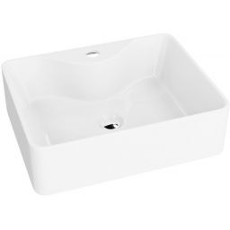 LaVita Castor umywalka 47,5x37 cm nablatowa prostokątna biały połysk