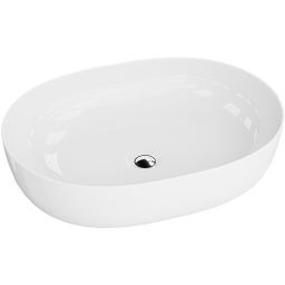 LaVita Blas umywalka 59,5x43 cm nablatowa owalna biały połysk