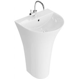 LaVita Pera umywalka 45,5x41,5 cm półokrągła wolnostojąca biały połysk
