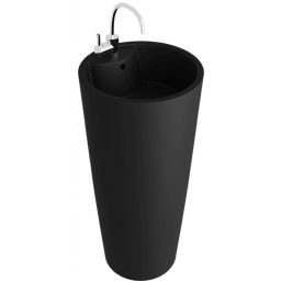 LaVita Uvas umywalka 40x40 cm okrągła wolnostojąca czarna