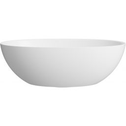 Lavaberg Skinn umywalka 47x36 cm owalna nablatowa biały mat 663130051033