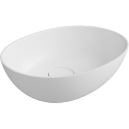 Lavaberg Skinn umywalka 47x36 cm owalna nablatowa biały mat 663130051033