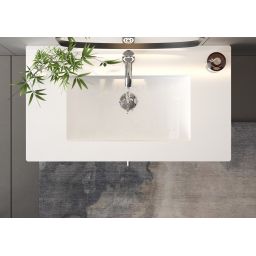 Megstyl Arica umywalka 81x46,5 cm prostokątna wpuszczana biała 3186