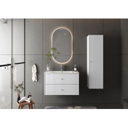 Megstyl Arica umywalka 81x46,5 cm prostokątna wpuszczana biała 3186