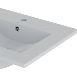 Megstyl Sona umywalka 61x46,5 cm prostokątna wpuszczana biała 3191