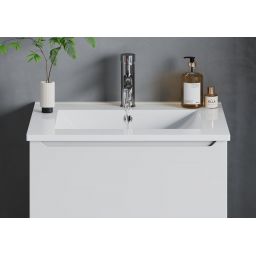 Megstyl Sona umywalka 61x46,5 cm prostokątna wpuszczana biała 3191