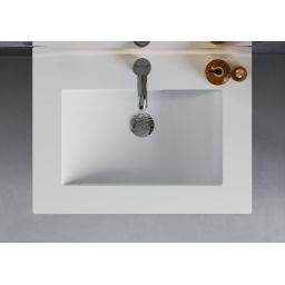 Megstyl Sona umywalka 61x46,5 cm prostokątna wpuszczana biała 3191