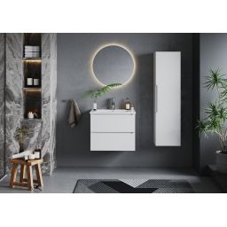 Megstyl Sona umywalka 61x46,5 cm prostokątna wpuszczana biała 3191