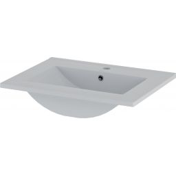 Megstyl Sona umywalka 61x46,5 cm prostokątna wpuszczana biała 3191