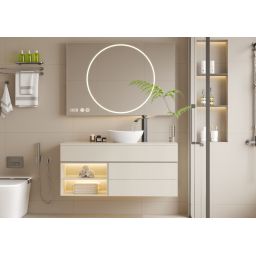 Megstyl Zora umywalka 41x34 cm owalna nablatowa biała 3192