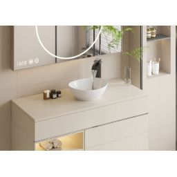 Megstyl Zora umywalka 41x34 cm owalna nablatowa biała 3192