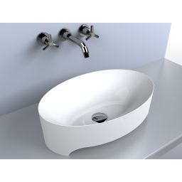 Miraggio Evora umywalka 50x32 cm nablatowa owalna biały połysk 0000189