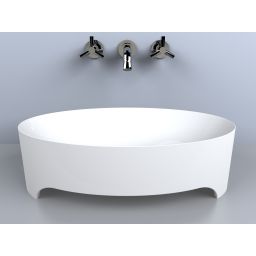 Miraggio Evora umywalka 50x32 cm nablatowa owalna biały połysk 0000189