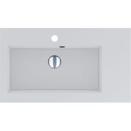 Miraggio Barcelona umywalka 70x40 cm wpuszczana prostokątna lewa biały połysk 0000480
