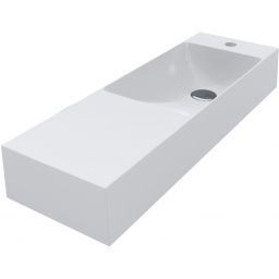 Miraggio Shanghai umywalka 80,8x25,8 cm prostokątna prawa biały połysk 0000576