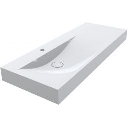 Miraggio Viola umywalka 120x46 cm prostokątna wpuszczana biała 0002660BEZOTWORU