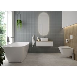 Oltens Hadsel umywalka 38,5x38,5 cm kwadratowa nablatowa biała 40307000