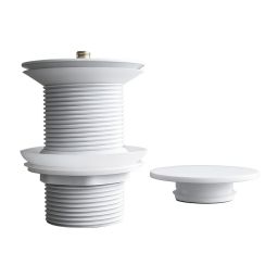 Oltens Kalla korek umywalkowy okrągły klik klak bez przelewu G 1 1/4 LavaForm biały 05201000